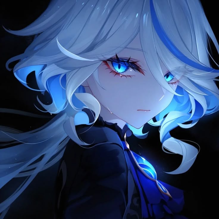 Profile picture asset — character with glowing blue eyes